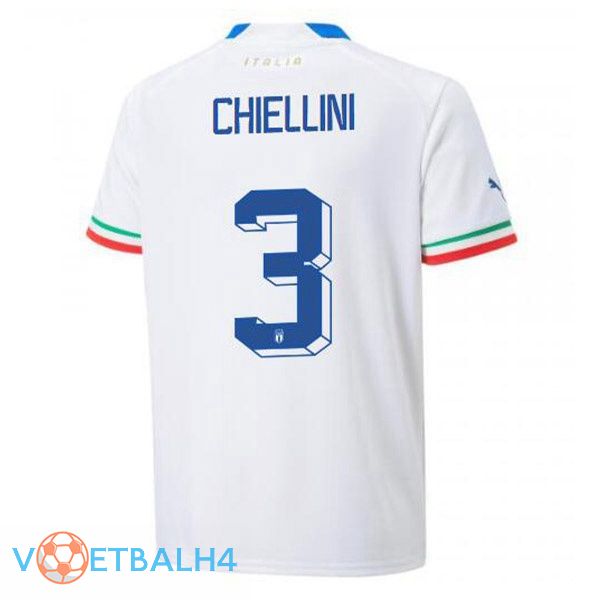 Italië (Chiellini 3) voetbal jerseys uit wit 2022-2023