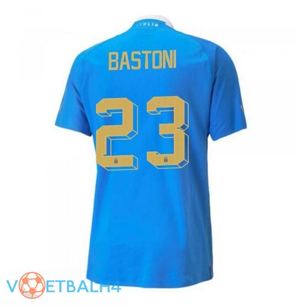 Italië（Bastoni 23）voetbal jersey thuis blauw 2022/2023