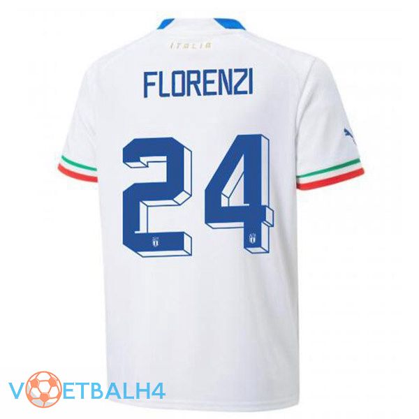 Italië (Florenzi 24) voetbal jerseys uit wit 2022-2023