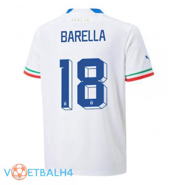 Italië (Barella 18) voetbal jerseys uit wit 2022-2023