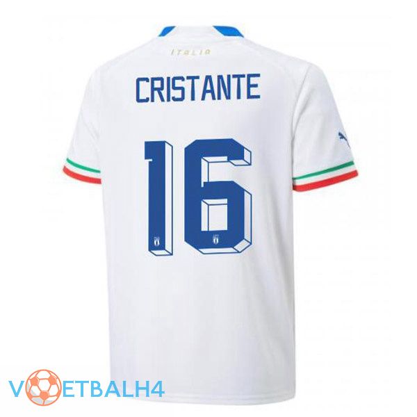 Italië (Cristante 16) voetbal jerseys uit wit 2022-2023