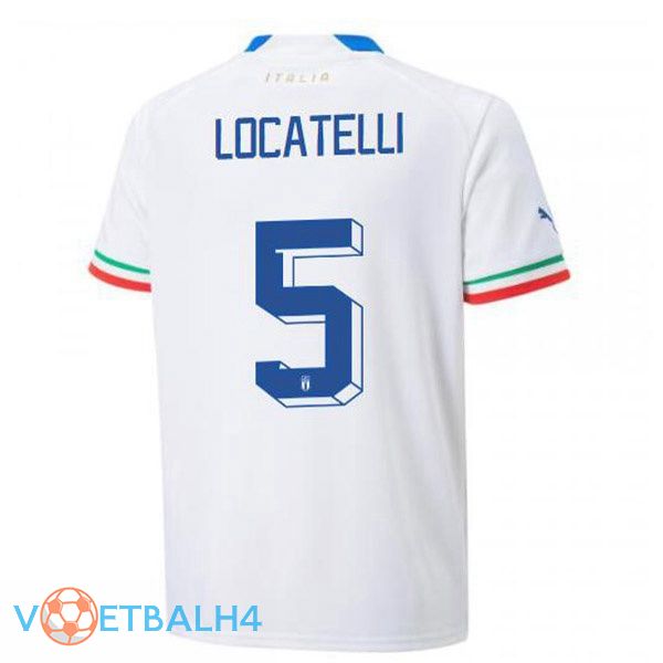 Italië (Locatelli 5) voetbal jerseys uit wit 2022-2023