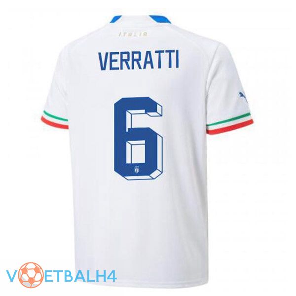 Italië (Verratti 6) voetbal jerseys uit wit 2022-2023