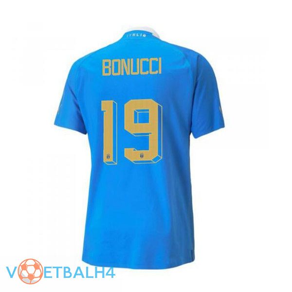 Italië（Bonucci 19）voetbal jersey thuis blauw 2022/2023