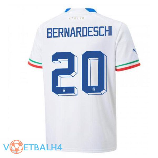 Italië (Bernardeschi 20) voetbal jerseys uit wit 2022-2023