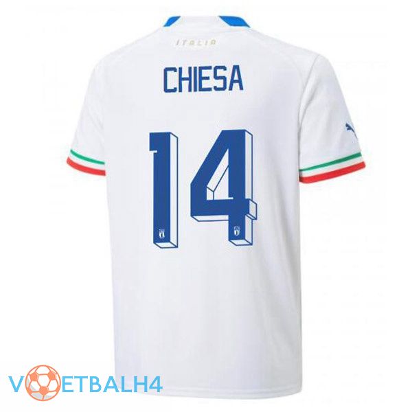 Italië (Chiesa 14) voetbal jerseys uit wit 2022-2023