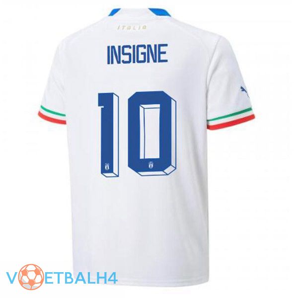 Italië (Insigne 10) voetbal jerseys uit wit 2022-2023