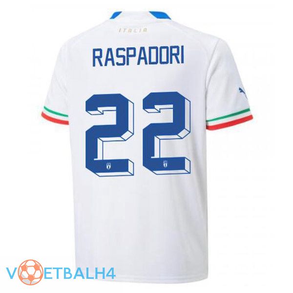 Italië (Raspadori 22) voetbal jerseys uit wit 2022-2023