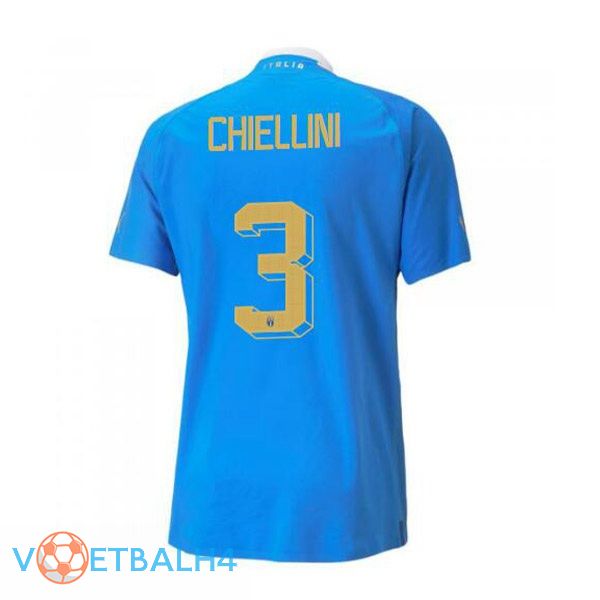 Italië（Chiellini 3）voetbal jersey thuis blauw 2022/2023