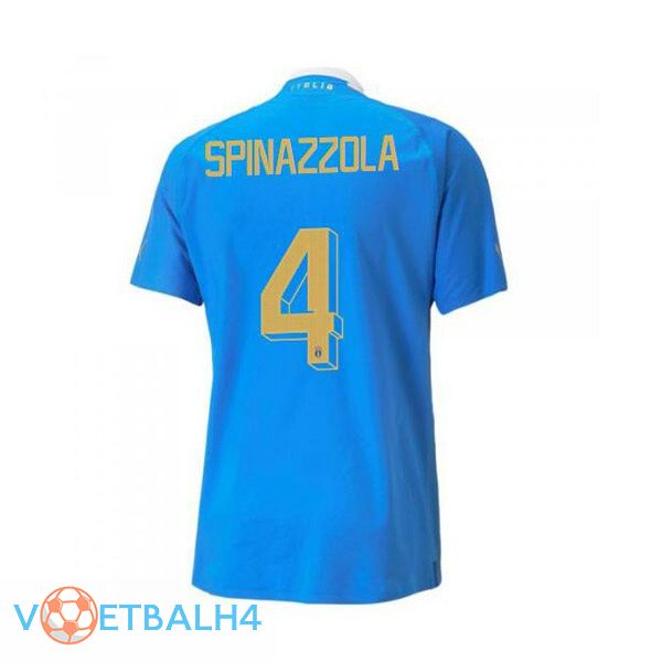 Italië（Spinazzola 4）voetbal jersey thuis blauw 2022/2023