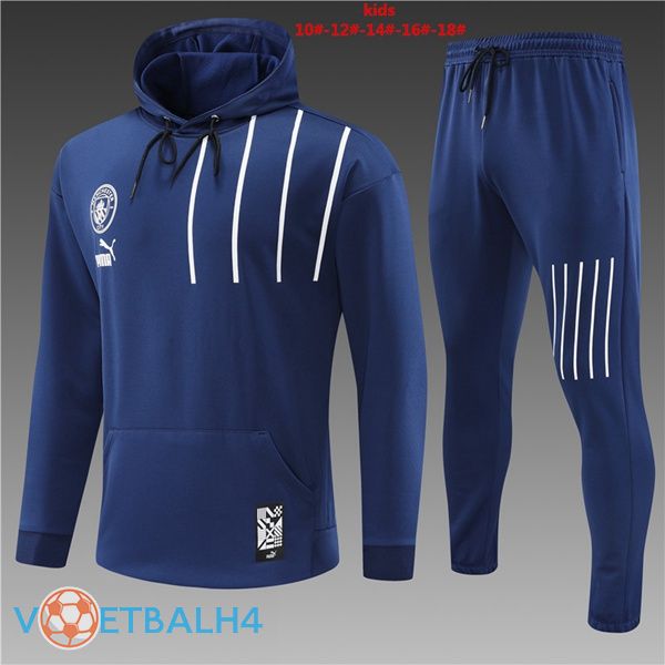 Manchester City kinderen trainingspak Hoodie blauw koninklijk 2022-2023