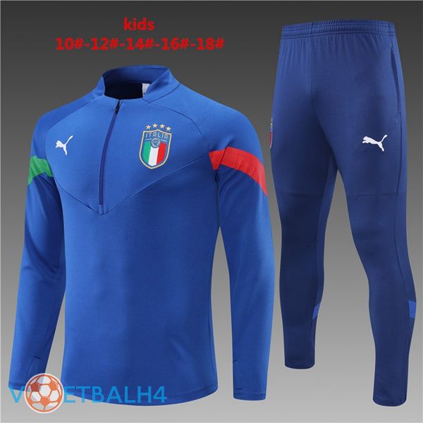 Italië kinderen trainingspak blauw 2022-2023