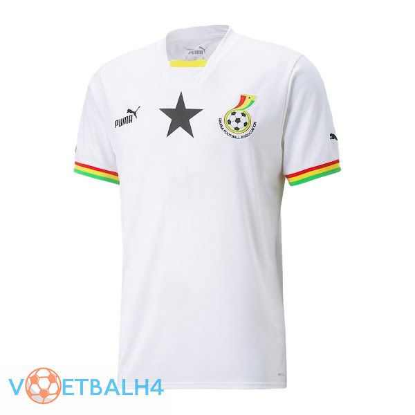 Ghana jersey thuis wit wereldbeker 2022