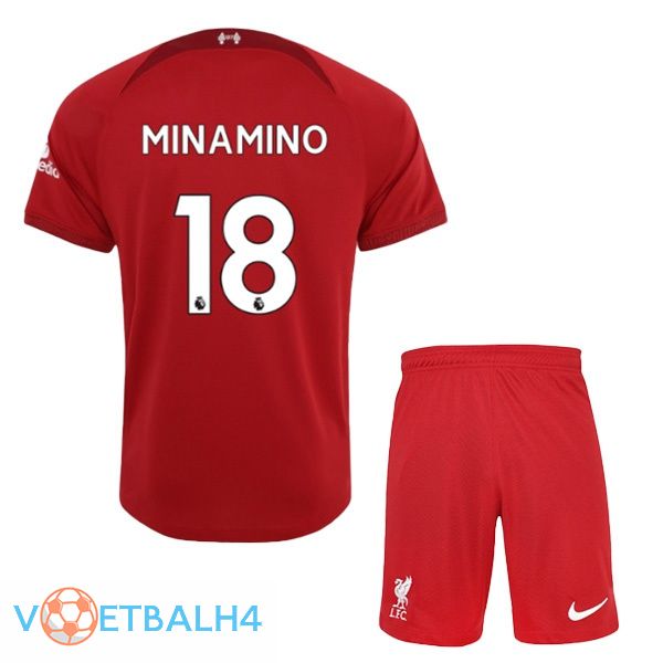 FC Liverpool (MINAMINO 18) jersey thuis kinderen rood 2022/2023