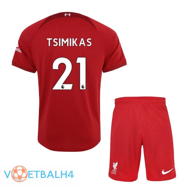 FC Liverpool (TSIMIKAS 21) jersey thuis kinderen rood 2022/2023