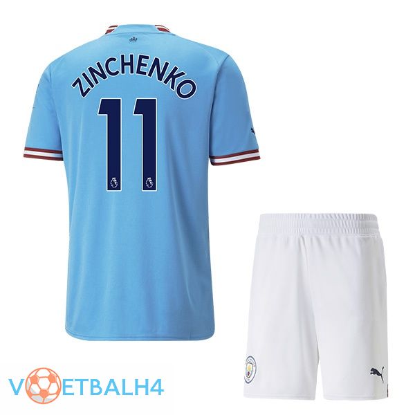 Manchester City (Zinchenko 11) jersey kinderen thuis blauw 2022/2023