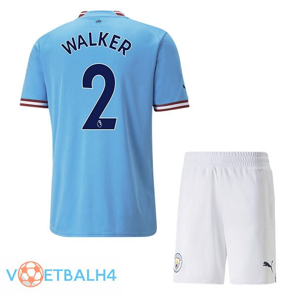 Manchester City (Kyle Walker 2) jersey kinderen thuis blauw 2022/2023