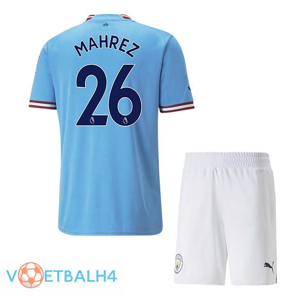 Manchester City (Riyad Mahrez 26) jersey kinderen thuis blauw 2022/2023