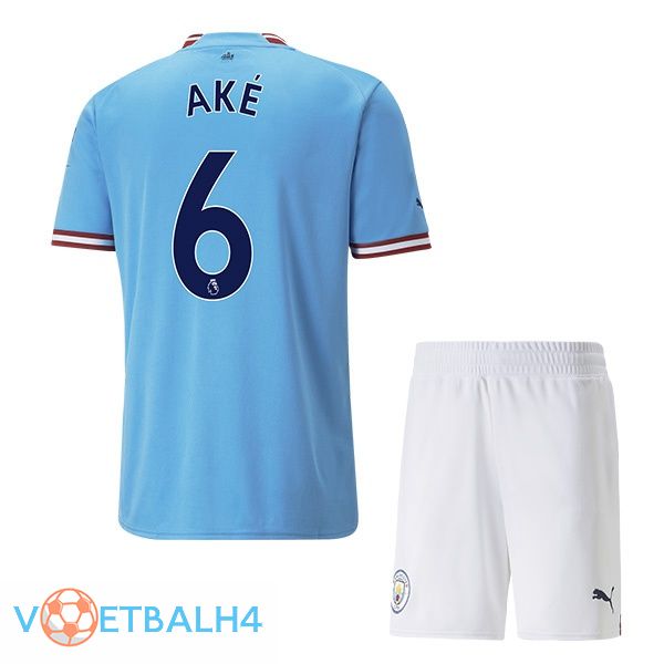 Manchester City (Nathan Ake 6) jersey kinderen thuis blauw 2022/2023