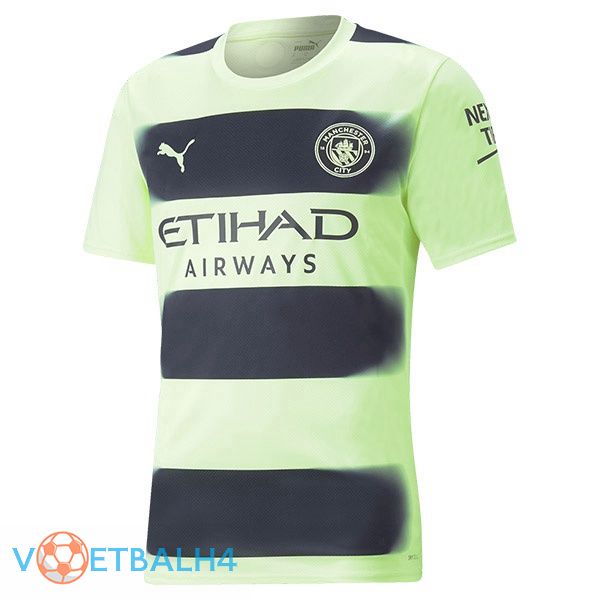 Manchester City voetbal jerseys derde groente zwart 2022-2023