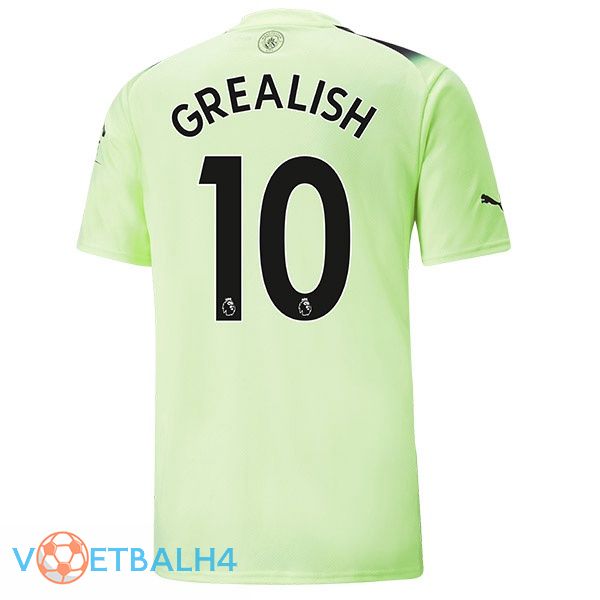 Manchester City (Jack Grealish 10) voetbal jerseys derde groente zwart 2022-2023