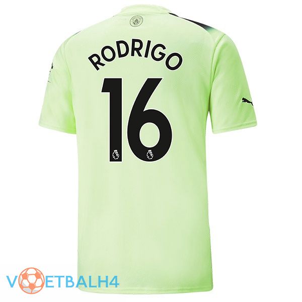 Manchester City (Rodrigo 16) voetbal jerseys derde groente zwart 2022-2023