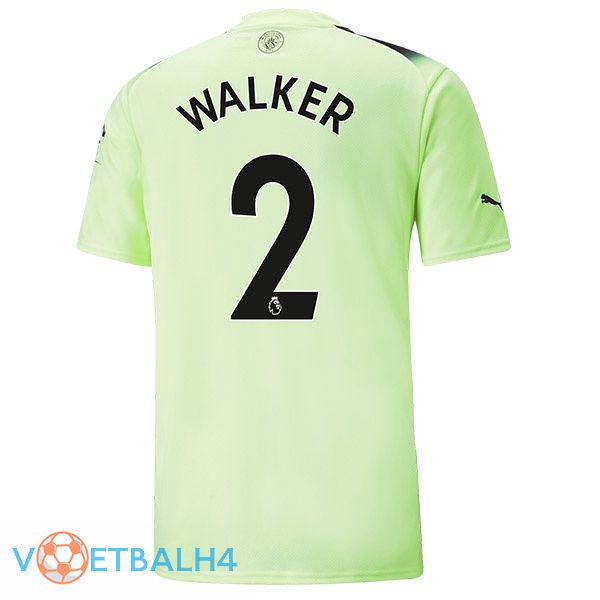 Manchester City (Kyle Walker 2) voetbal jerseys derde groente zwart 2022-2023