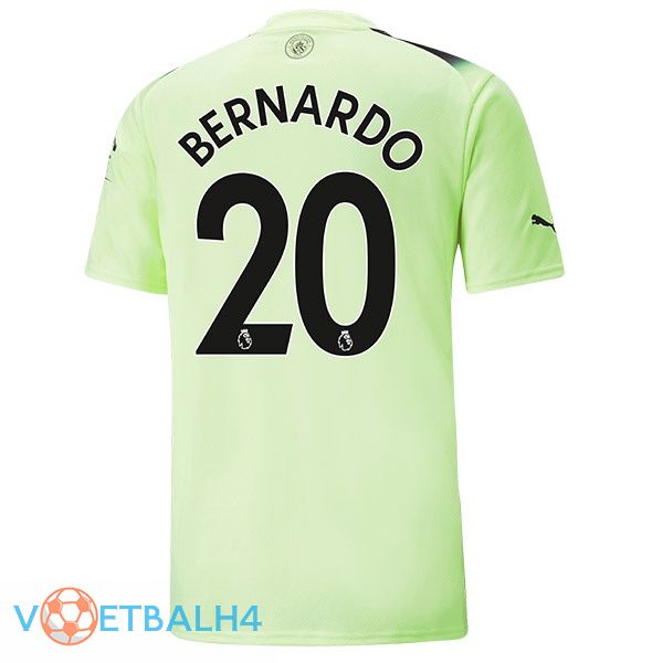 Manchester City (Bernardo Silva 20) voetbal jerseys derde groente zwart 2022-2023