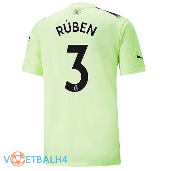 Manchester City (Ruben Dias3) voetbal jerseys derde groente zwart 2022-2023