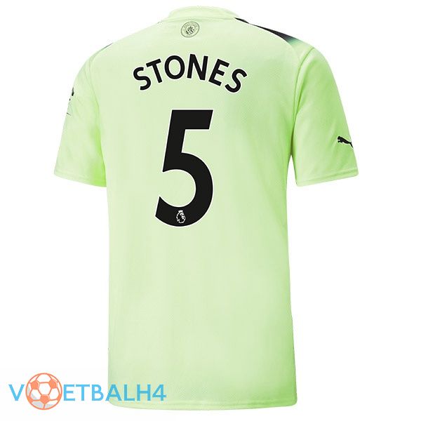 Manchester City (John Stones 5) voetbal jerseys derde groente zwart 2022-2023