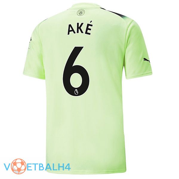 Manchester City (Nathan Ake 6) voetbal jerseys derde groente zwart 2022-2023