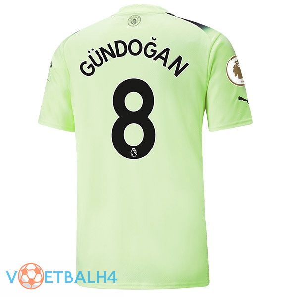 Manchester City (Ilkay Gündogan 8) voetbal jerseys derde groente zwart 2022-2023