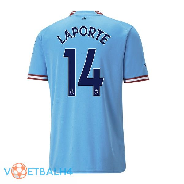 Manchester City (Aymeric Laporte 14) jersey thuis blauw 2022/2023