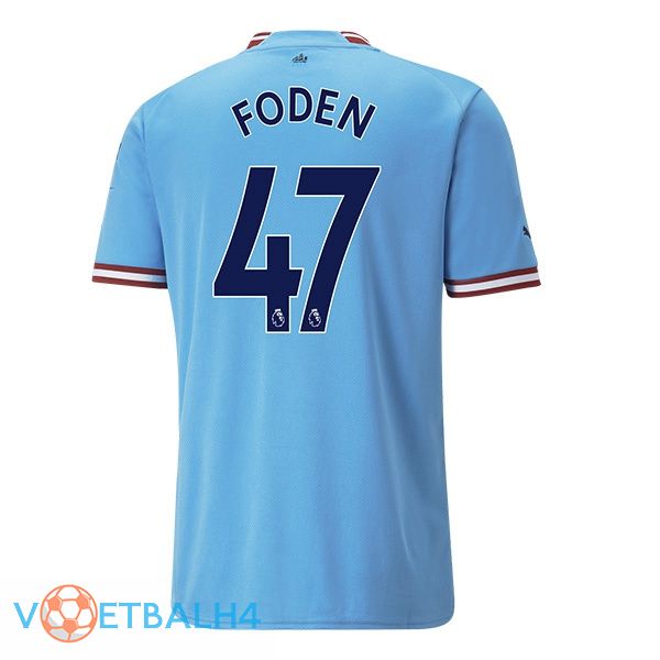 Manchester City (Phil Foden 47) jersey thuis blauw 2022/2023