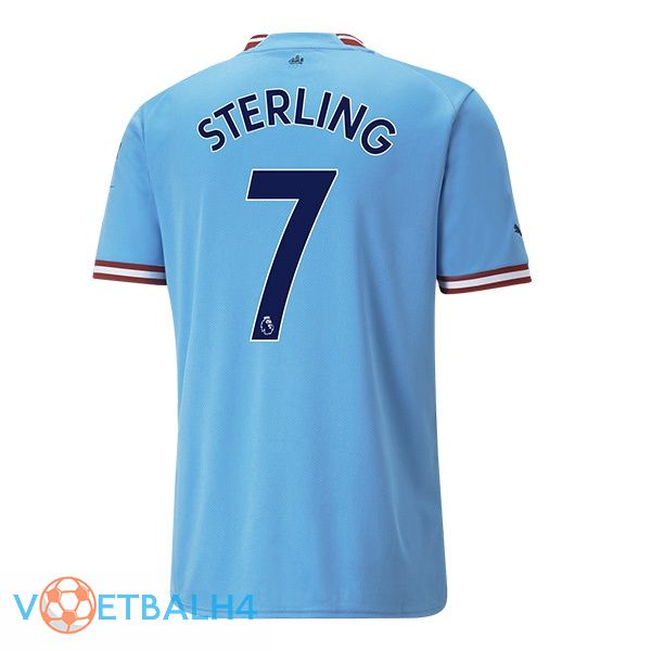 Manchester City (Raheem Sterling 7) jersey thuis blauw 2022/2023