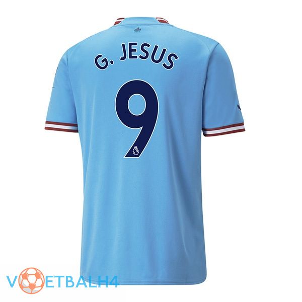 Manchester City (Gabriel Jesus 9) jersey thuis blauw 2022/2023