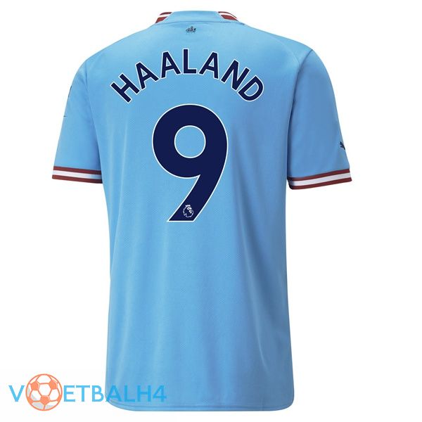 Manchester City (Erling Haaland 9) voetbal jersey thuis blauw 2022/2023