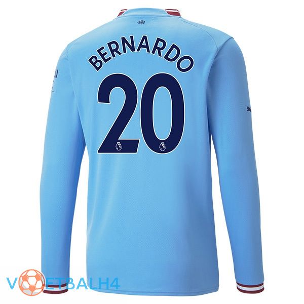 Manchester City (Bernardo Silva 20) jersey thuis lange mouwblauw 2022/2023