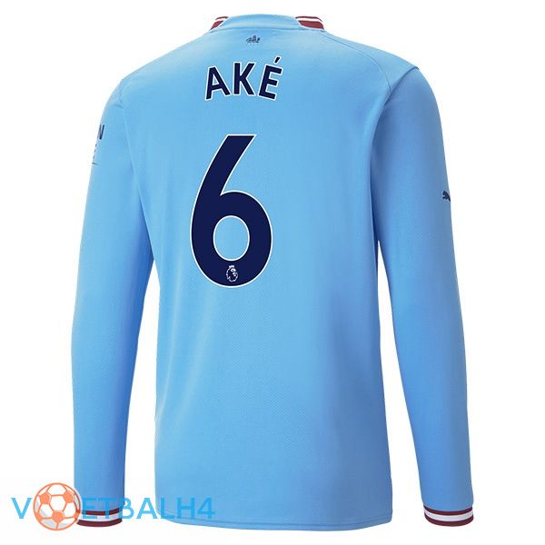 Manchester City (Nathan Ake 6) jersey thuis lange mouwblauw 2022/2023