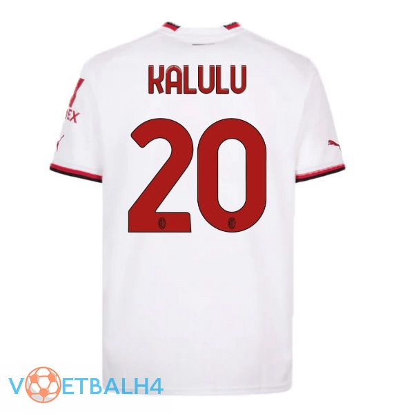 AC Milan (KALULU 20) voetbal jersey uit wit 2022/2023