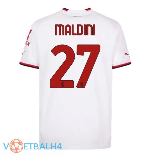 AC Milan (MALDINI 27) voetbal jersey uit wit 2022/2023