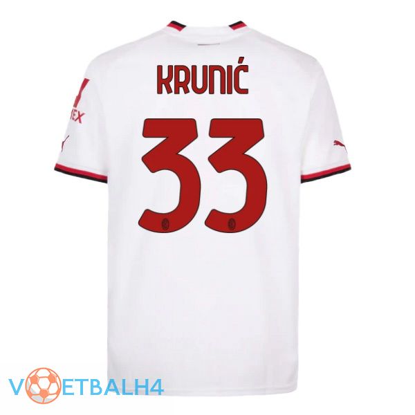 AC Milan (KRUNIĆ 33) voetbal jersey uit wit 2022/2023