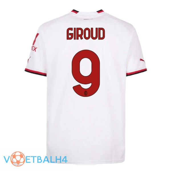 AC Milan (GIROUD 9) voetbal jersey uit wit 2022/2023