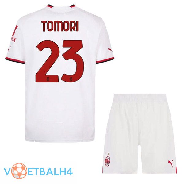 AC Milan (TOMORI 23) kinderen voetbal jerseys uit wit 2022-2023