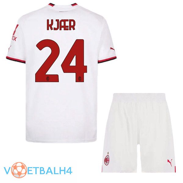 AC Milan (KJÆR 24) kinderen voetbal jerseys uit wit 2022-2023