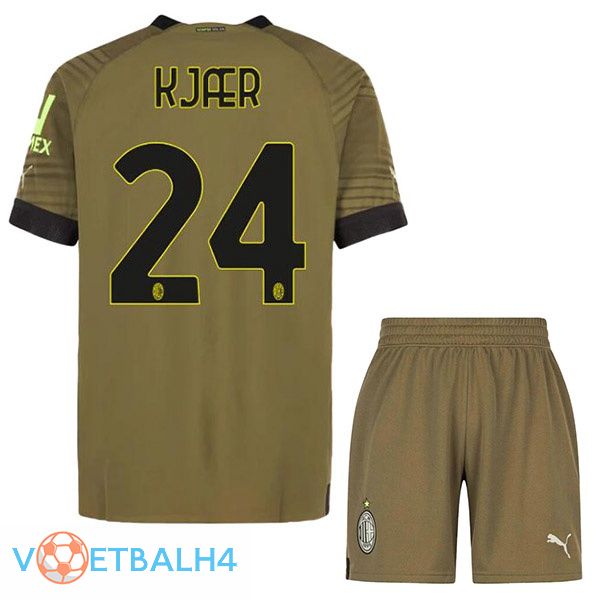 AC Milan (KJÆR 24) kinderen voetbal jerseys derde Marron 2022-2023