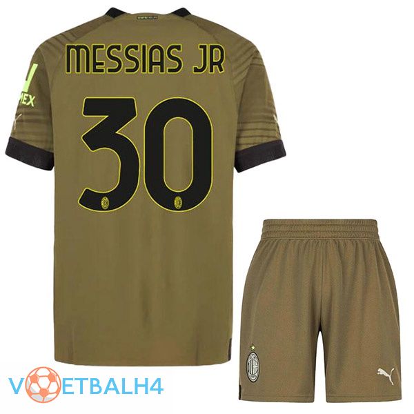 AC Milan (MESSIAS JR 30) kinderen voetbal jerseys derde Marron 2022-2023