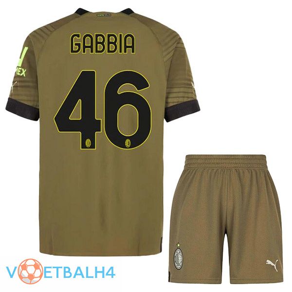 AC Milan (GABBIA 46) kinderen voetbal jerseys derde Marron 2022-2023