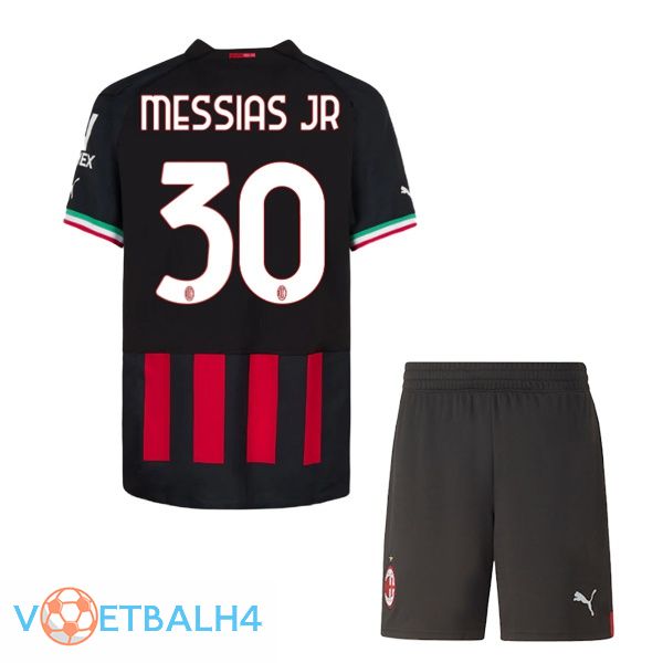 AC Milan (MESSIAS JR 30) kinderen voetbal jerseys thuis rood 2022-2023