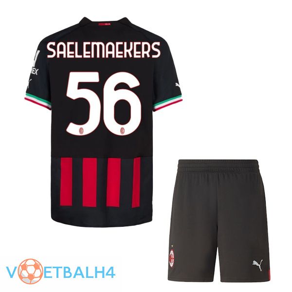 AC Milan (SAELEMAEKERS 56) kinderen voetbal jerseys thuis rood 2022-2023